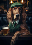 GobekUsa Dog Pub Canvas Print - Animal Wall Art