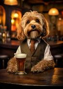 GobekUsa Dog Pub Canvas Print - Animal Wall Art
