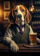 GobekUsa Dog Pub Canvas Print - Animal Wall Art
