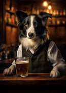 GobekUsa Dog Pub Canvas Print - Animal Wall Art