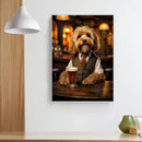 GobekUsa Dog Pub Canvas Print - Animal Wall Art