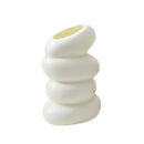GobekUsa Donut Shape Flower Vase - White Minimalist
