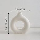 Modern black donut shape flower vase set living room decor by Decorbites