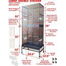 GobekUsa Dual Breeding Flight Cage for Parrots