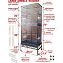 GobekUsa Dual Breeding Flight Cage for Parrots
