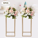 GobekUsa Elegant 10-Piece Gold Wedding Flower Stand