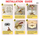 GobekUsa Elegant 4-Light Gold Ceiling Fixture