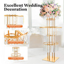 GobekUsa Elegant 5-Tier Gold Wedding Flower Stand