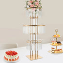 GobekUsa Elegant 5-Tier Gold Wedding Flower Stand