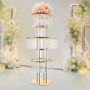 GobekUsa Elegant 5-Tier Gold Wedding Flower Stand