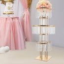 GobekUsa Elegant 5-Tier Gold Wedding Flower Stand