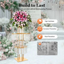 GobekUsa Elegant 5-Tier Gold Wedding Flower Stand