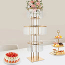 GobekUsa Elegant 5-Tier Gold Wedding Flower Stand