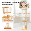GobekUsa Elegant 5-Tier Gold Wedding Flower Stand