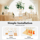 GobekUsa Elegant 5-Tier Gold Wedding Flower Stand