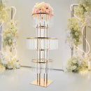 GobekUsa Elegant 5-Tier Gold Wedding Flower Stand