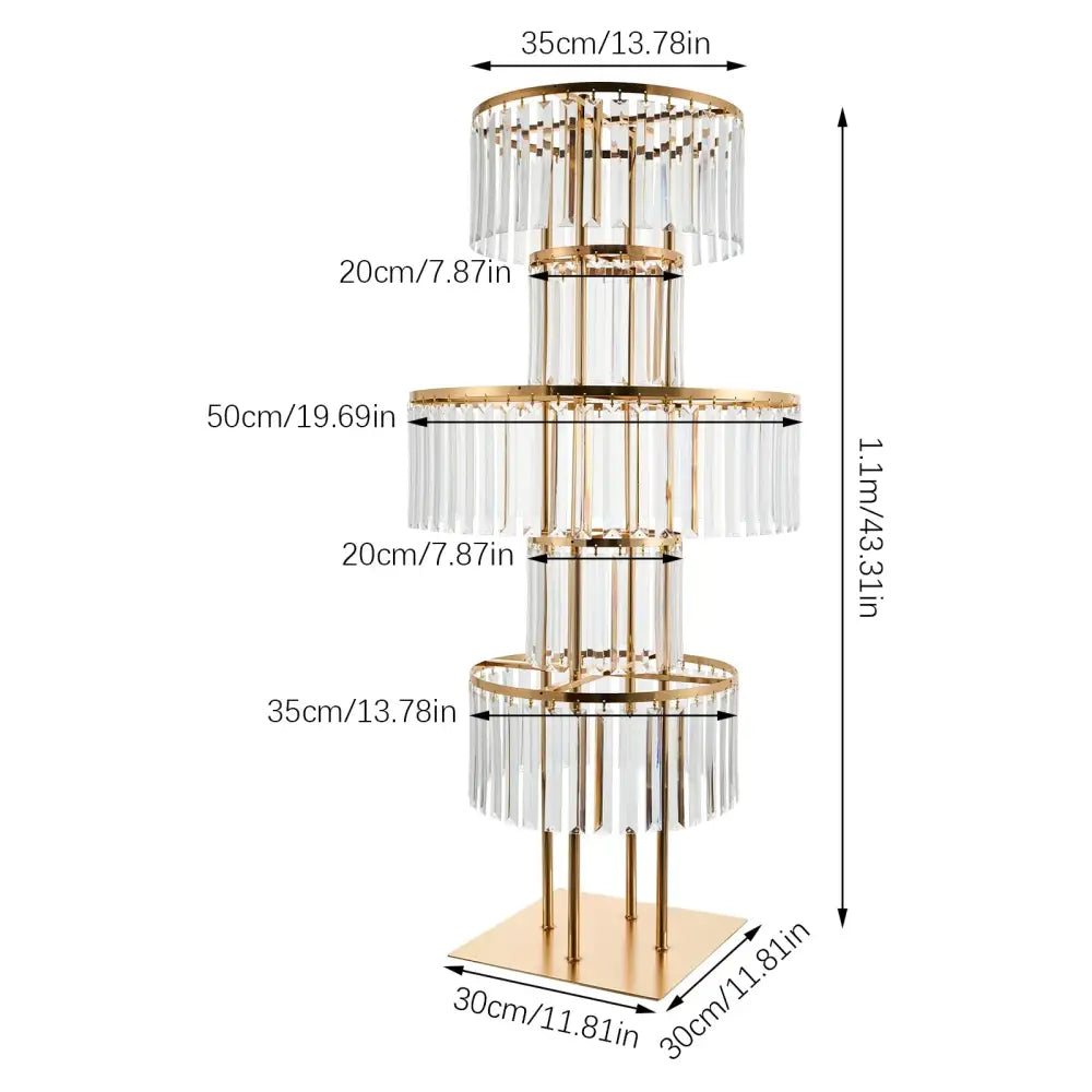 GobekUsa Elegant 5-Tier Gold Wedding Flower Stand, photo 14 of 14