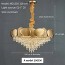 GobekUsa Elegant Crystal Chandelier for Villa Hotel Project Bedroom Restaurant Living Room