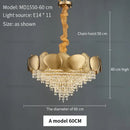 GobekUsa Elegant Crystal Chandelier for Villa Hotel Project Bedroom Restaurant Living Room