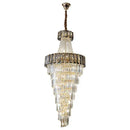 GobekUsa Elegant Crystal Chandelier for Duplex Spiral Staircase and Living Room