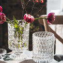 GobekUsa Elegant Crystal Glass Vase for Flower Arrangement