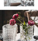 GobekUsa Elegant Crystal Glass Vase for Flower Arrangement