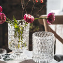 GobekUsa Elegant Crystal Glass Vase for Flower Arrangement