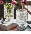 GobekUsa Elegant Crystal Glass Vase for Flower Arrangement