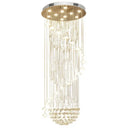 GobekUsa Elegant Crystal Chandeliers for High Ceiling Living Room Foyer Staircase Lighting