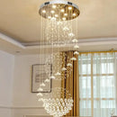 GobekUsa Elegant Crystal Chandeliers for High Ceiling Living Room Foyer Staircase Lighting