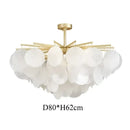GobekUsa Elegant Glass Chandelier: French Light Luxury Crystal Lighting, Romantic Bedroom & Living Room Decor