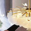 GobekUsa Elegant Glass Chandelier: French Light Luxury Crystal Lighting, Romantic Bedroom & Living Room Decor