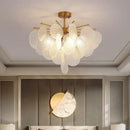 GobekUsa Elegant Glass Chandelier: French Light Luxury Crystal Lighting, Romantic Bedroom & Living Room Decor