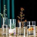 GobekUsa Elegant Glass Cylinder Vase for Flowers
