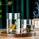 Modern clear glass cylinder vase set living room floral decor