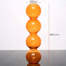 Modern colorful stacked glass vase set living room decor