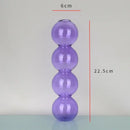 Modern colorful stacked glass vase set living room decor