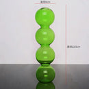 Modern colorful stacked glass vase set living room decor