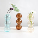 Modern colorful stacked glass vase set living room decor