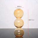 Modern colorful stacked glass vase set living room decor