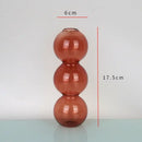 Modern colorful stacked glass vase set living room decor