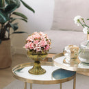 GobekUsa Elegant Metal Flower Vase Candle Holders