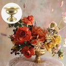Ornate white & gold metal flower vase – dining room centerpiece by Decorbites