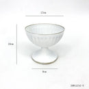 Ornate white & gold metal flower vase – dining room centerpiece by Decorbites