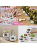 GobekUsa Elegant Round Glass Vase for Home Decor