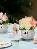 GobekUsa Elegant Round Glass Vase for Home Decor