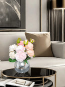 GobekUsa Elegant Round Glass Vase for Home Decor