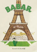 Elephant babar family yoga poster for kids room by Decorbites