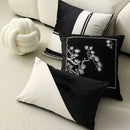 Decorbites embroidered black & white cushion cover living room pillow by Decorbites