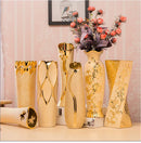 GobekUsa Europe Gold-Plated Ceramic Vase for Home Decor